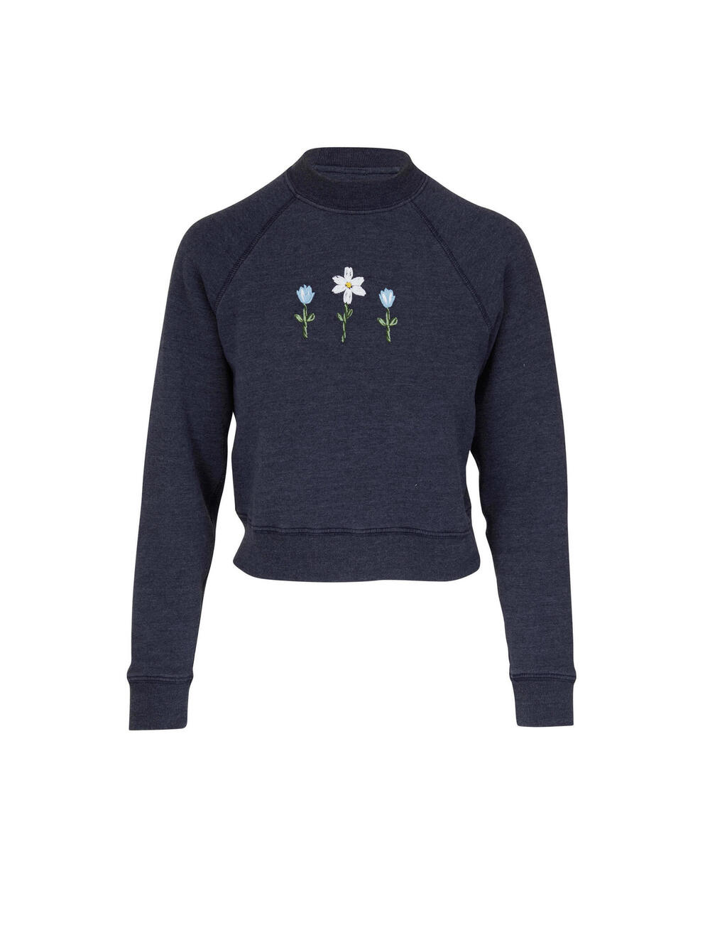 RE/DONE Heathered Embroidery Shrunken Crewneck (M)
